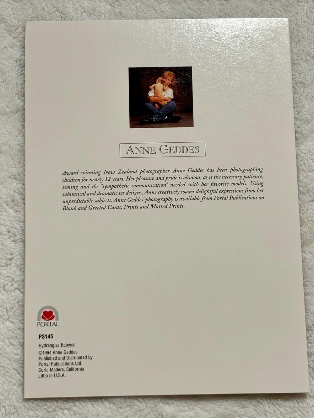 Anne Geddes Blank Baby Cards 1994/1995 flowers pumpkin tub flower pot (15)